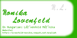 monika lovenfeld business card